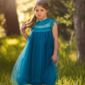 Just Couture Teal Blue Magnolia Dress